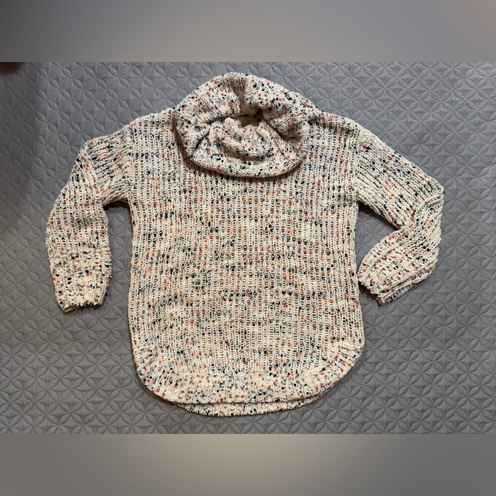 Jessica Simpson Multicolor Chunky Knit Cowl Neck Sweater